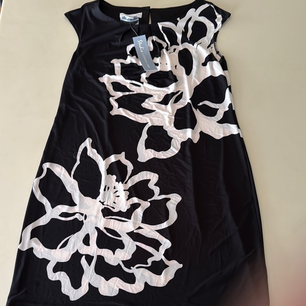 London Times Monochrome Floral Dress